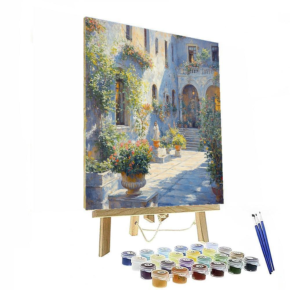 Raphael Inspired Classical Courtyard paint by number