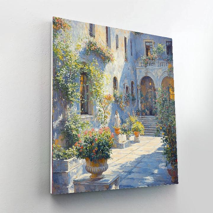 Raphael Inspired Classical Courtyard paint by number