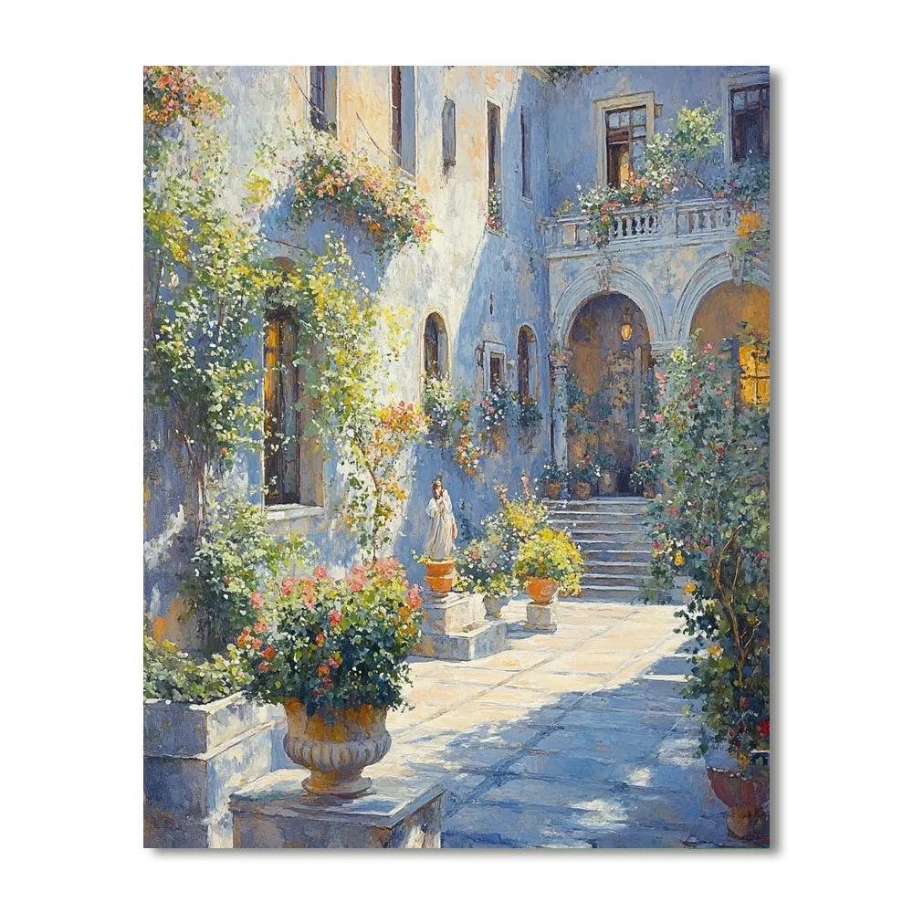 Raphael Inspired Classical Courtyard paint by number