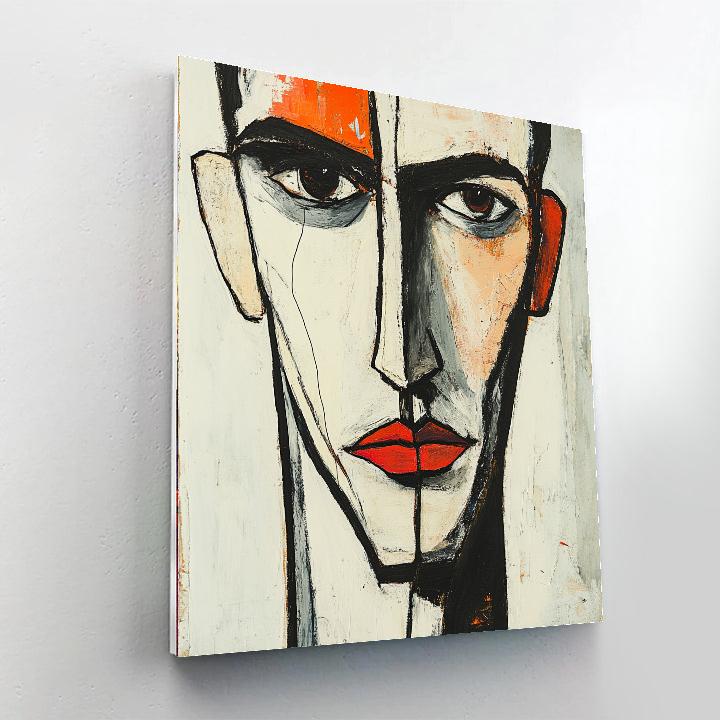 Egon Schiele Inspired Contorted Portrait paint by numbers