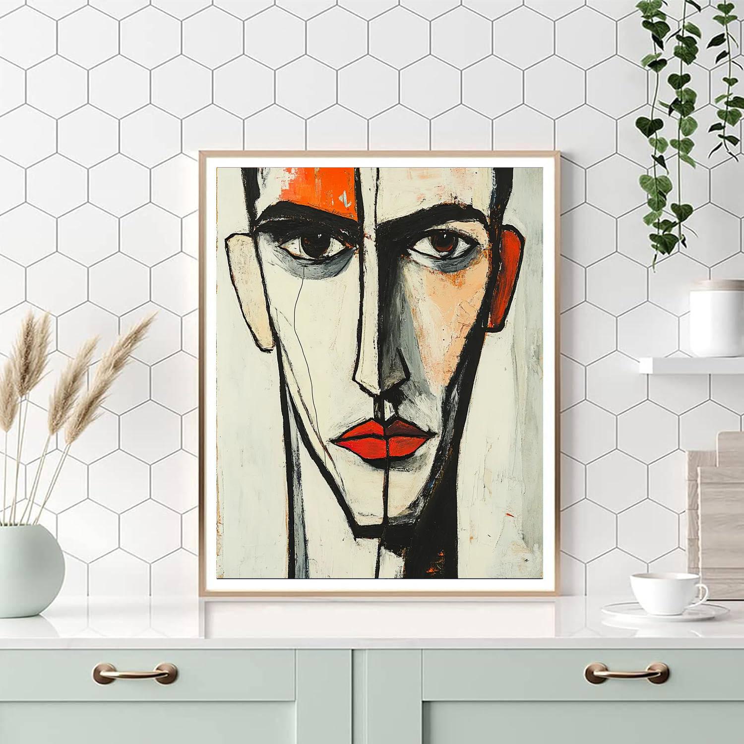 Egon Schiele Inspired Contorted Portrait paint by numbers