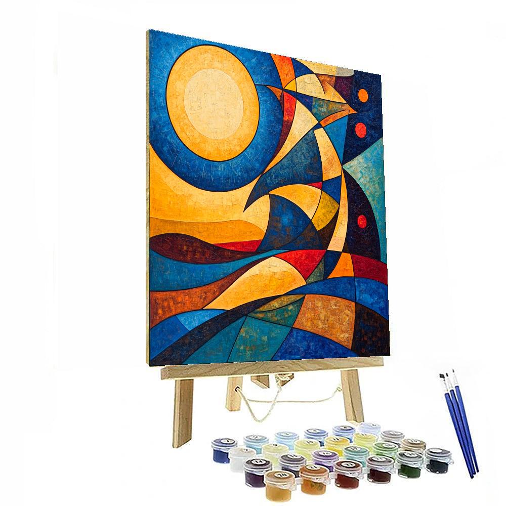 Wassily Kandinsky Inspired Sonic Abstraction Paint by numbers art