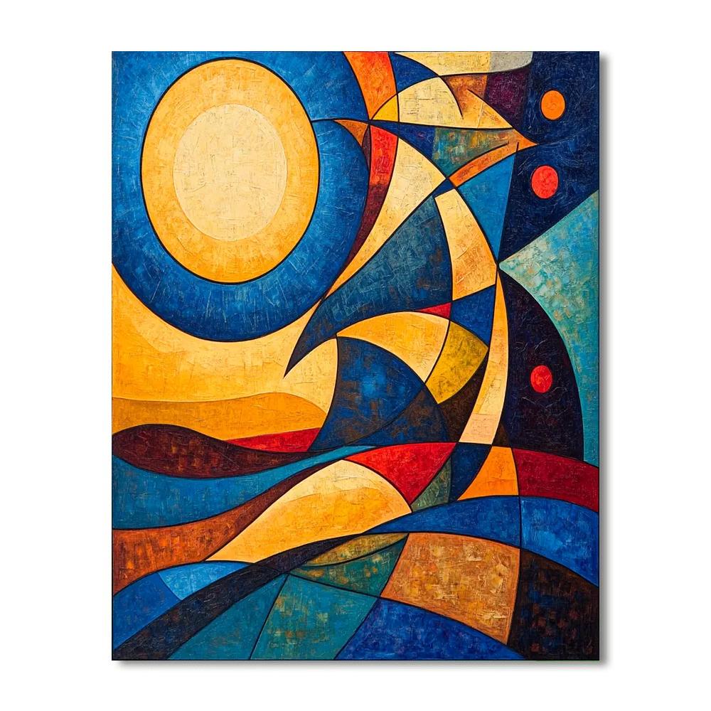 Wassily Kandinsky Inspired Sonic Abstraction Paint by numbers art