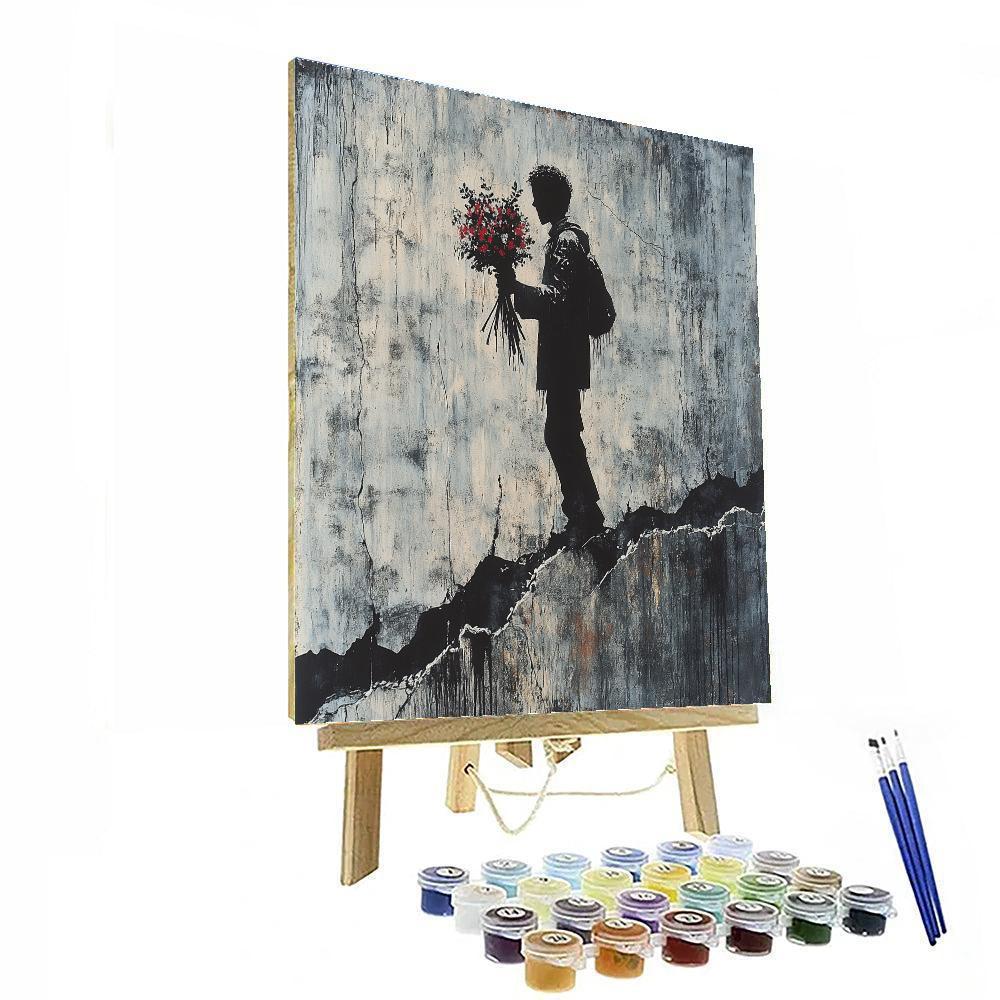 Banksy Inspired Urban Protest paint by numbers
