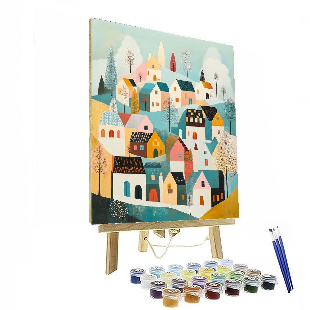 Paul Klee Inspired Dreamy Village Paint by numbers art