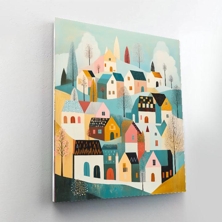 Paul Klee Inspired Dreamy Village Paint by numbers art