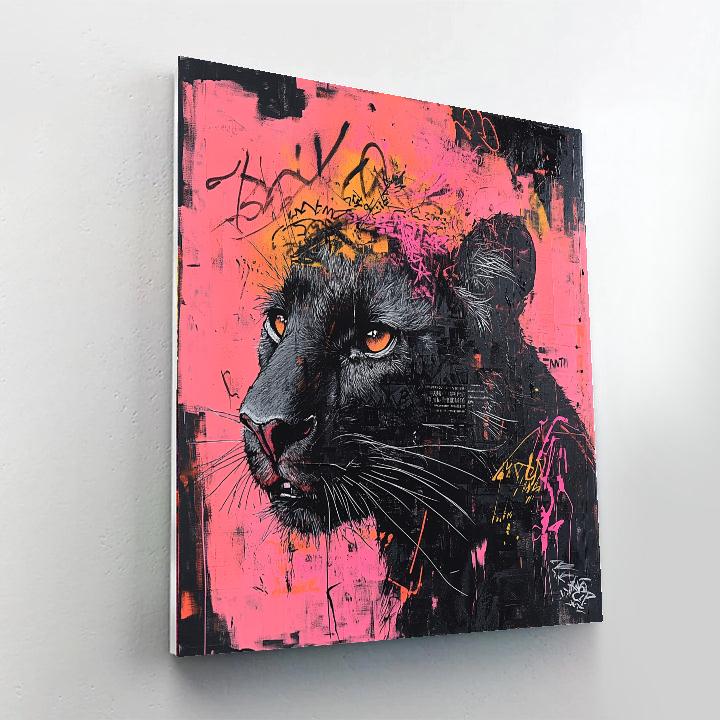 Jean-Michel Basquiat Inspired Crowned Beast Number painting