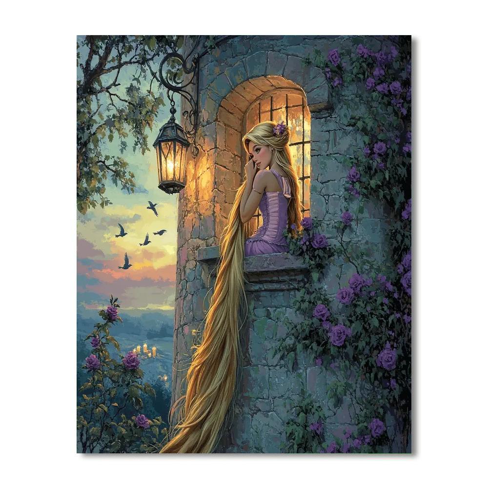 Rapunzel Tower Window DIY paint by numbers