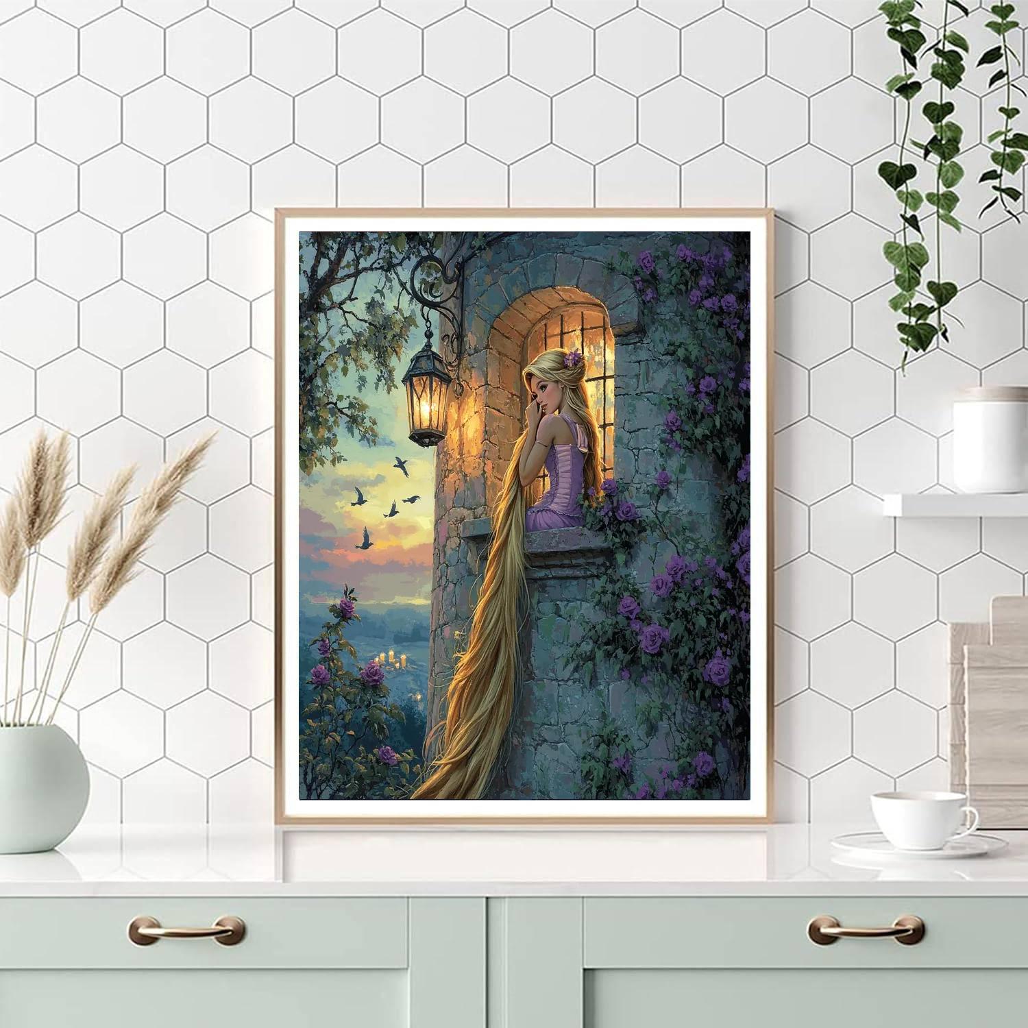 Rapunzel Tower Window DIY paint by numbers
