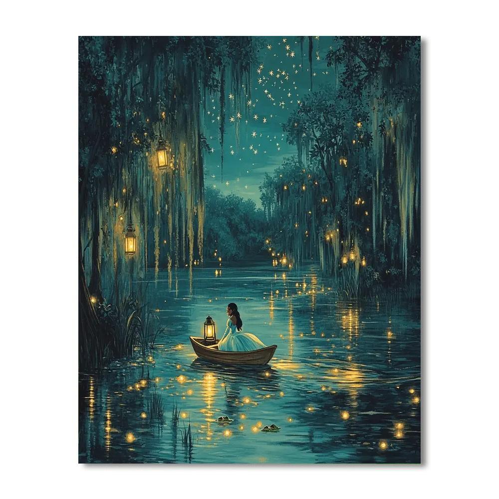 Tiana Swamp Lantern Night Paint by numbers kits