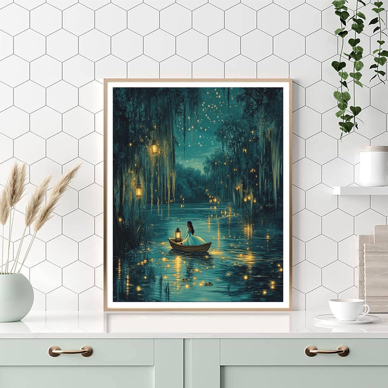 Tiana Swamp Lantern Night Paint by numbers kits