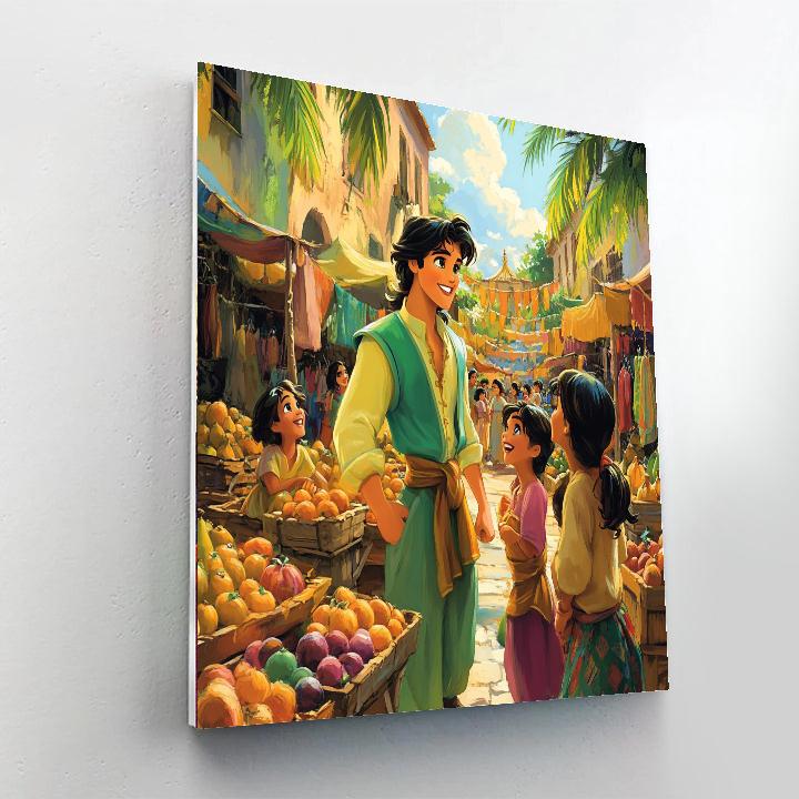 Prince Naveen Market Stroll Number painting