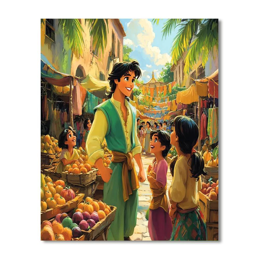 Prince Naveen Market Stroll Number painting