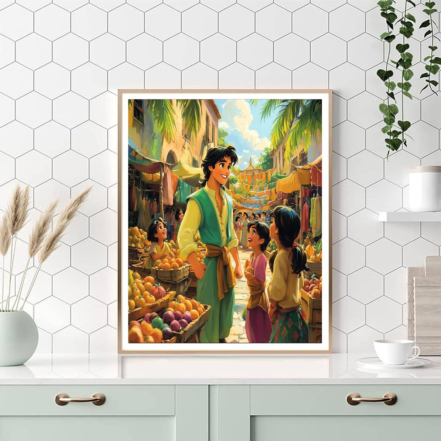 Prince Naveen Market Stroll Number painting