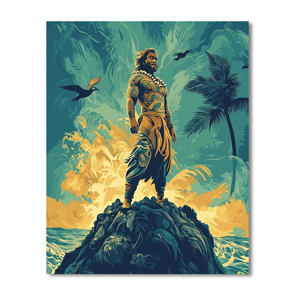 Maui Island Tattoo Tale paint by color