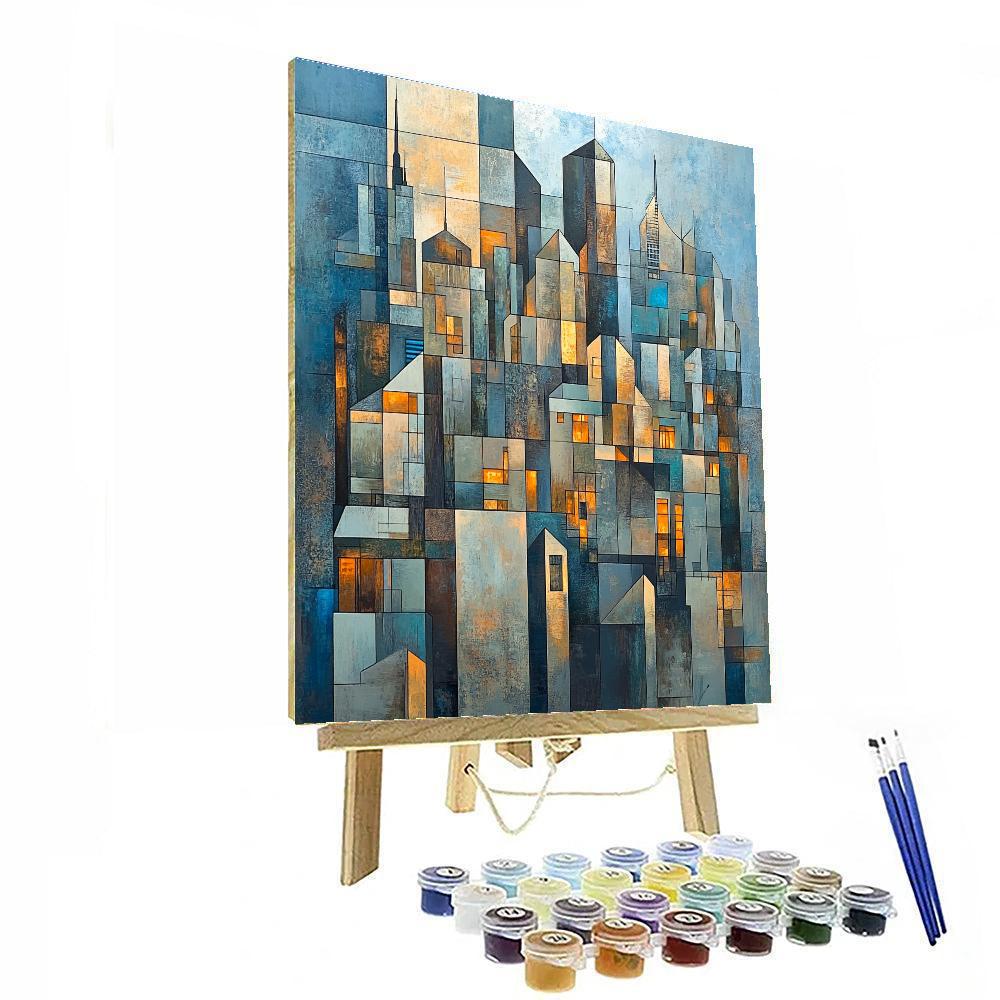 Pablo Picasso Inspired Cubist Cityscape Paint by numbers kits