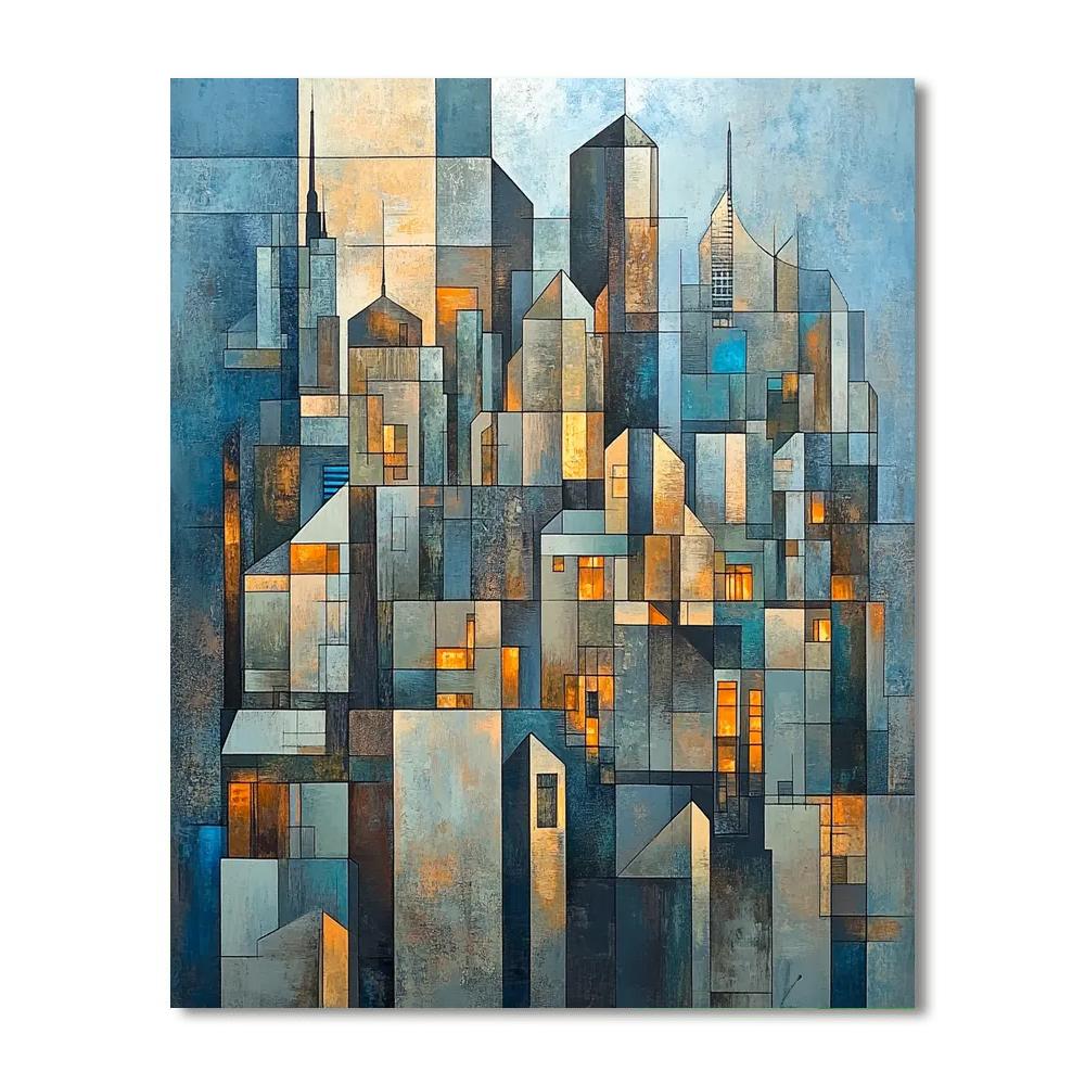 Pablo Picasso Inspired Cubist Cityscape Paint by numbers kits