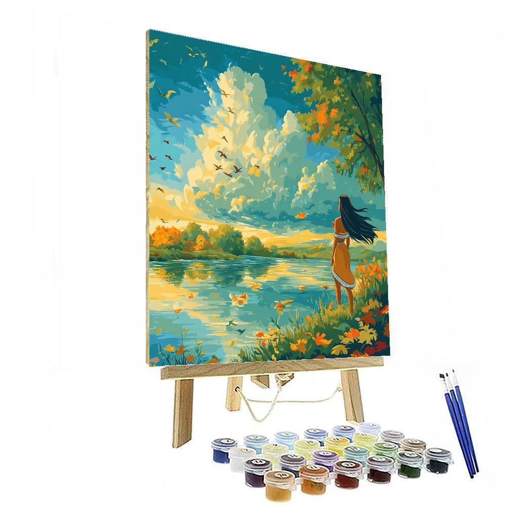 Pocahontas River Reflection Number painting