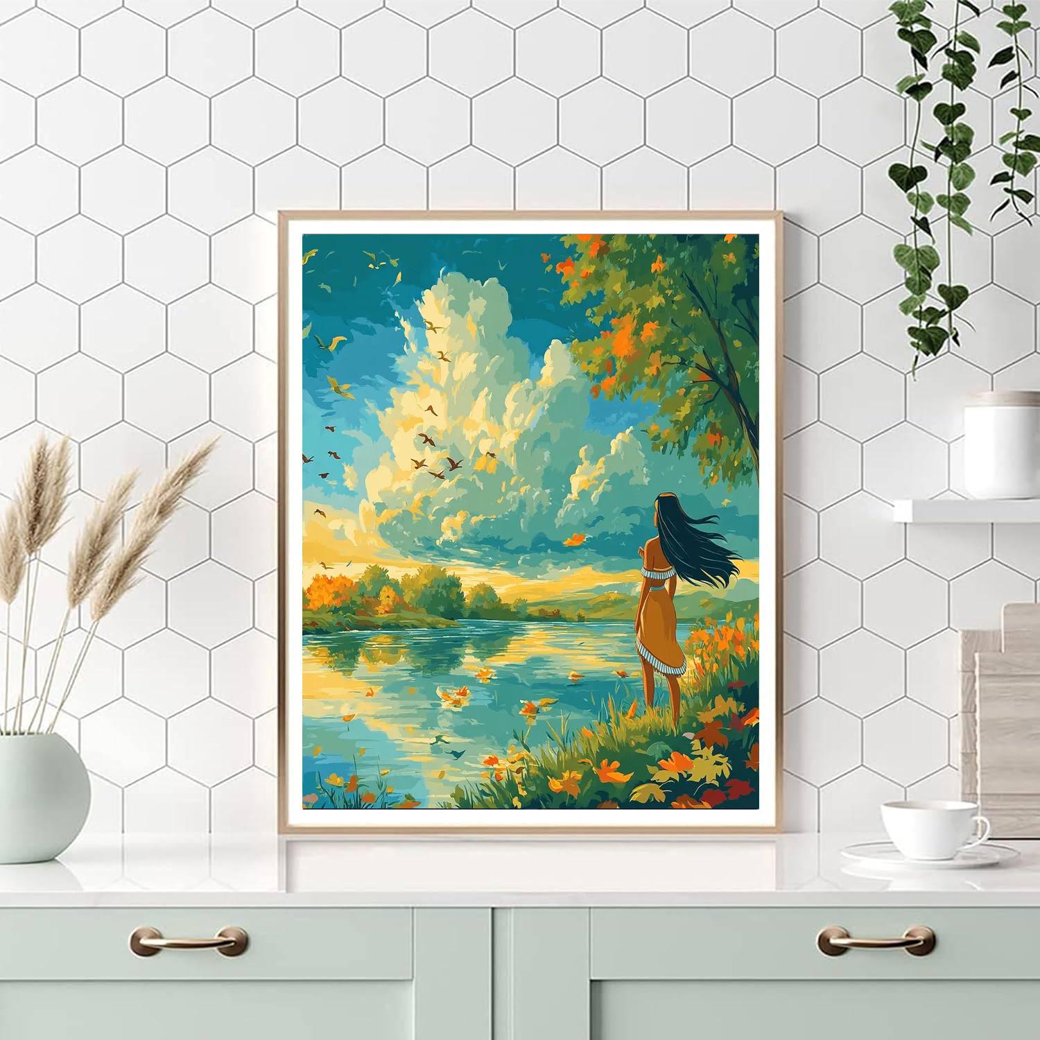 Pocahontas River Reflection Number painting