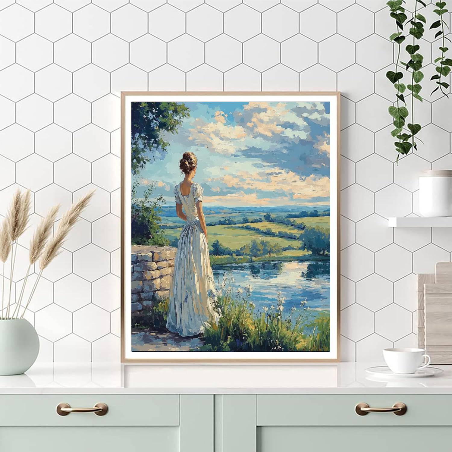 Thomas Gainsborough Inspired Pastoral Portrait Painting by numbers kit