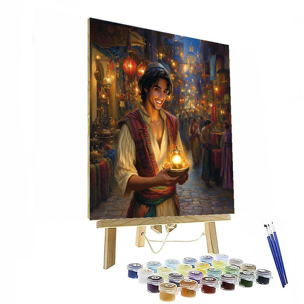 Aladdin Magic Lamp Moment paint by numbers