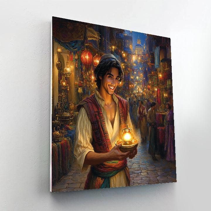 Aladdin Magic Lamp Moment paint by numbers