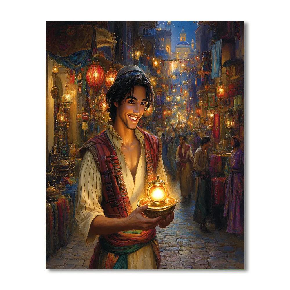 Aladdin Magic Lamp Moment paint by numbers
