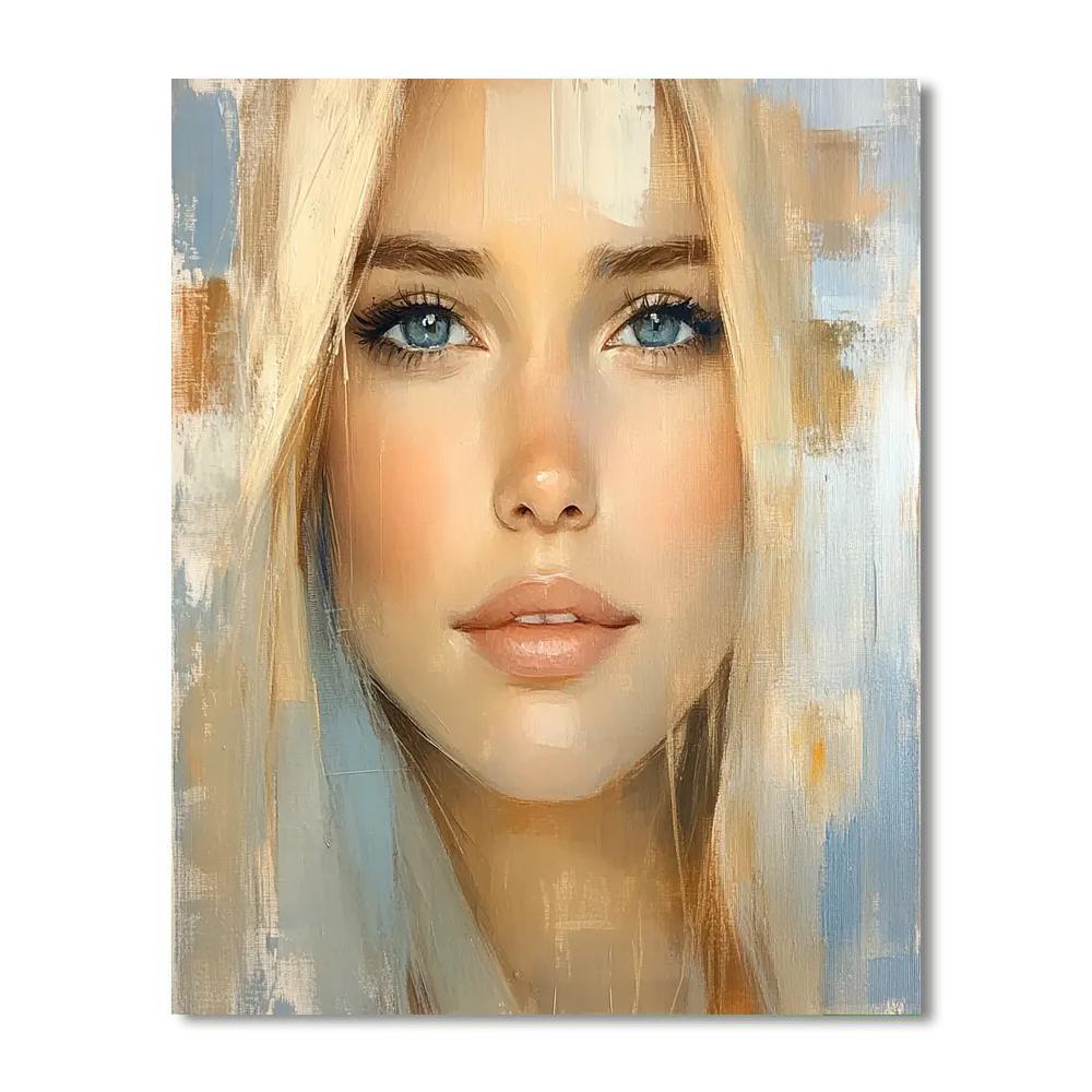 Amedeo Modigliani Inspired Elongated Portrait Paint by numbers kits