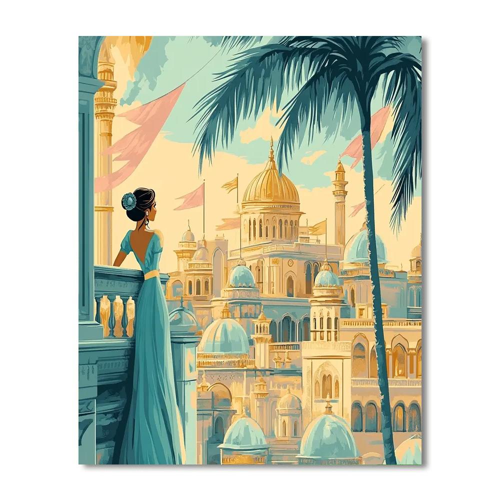 Jasmine Palace Balcony paint by numbers