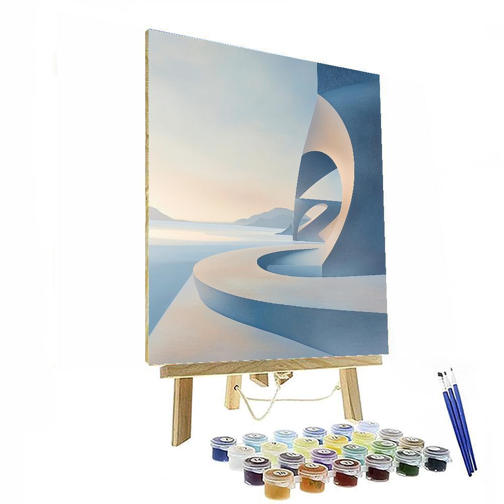 Yves Tanguy Inspired Alien Garden painting number kit