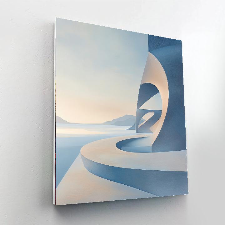 Yves Tanguy Inspired Alien Garden painting number kit