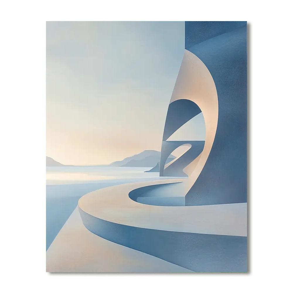 Yves Tanguy Inspired Alien Garden painting number kit