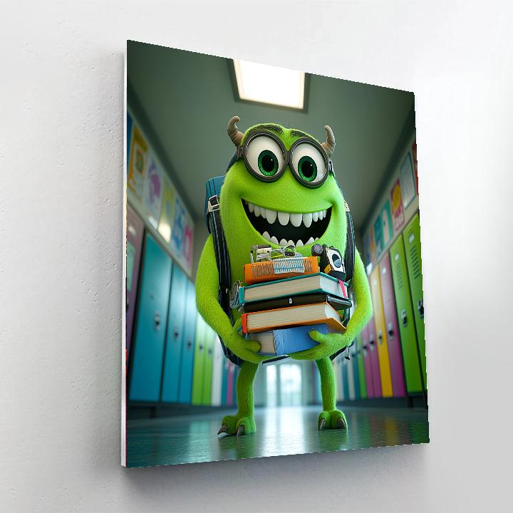 Mike Wazowski Goofy Grin Numbered painting kits