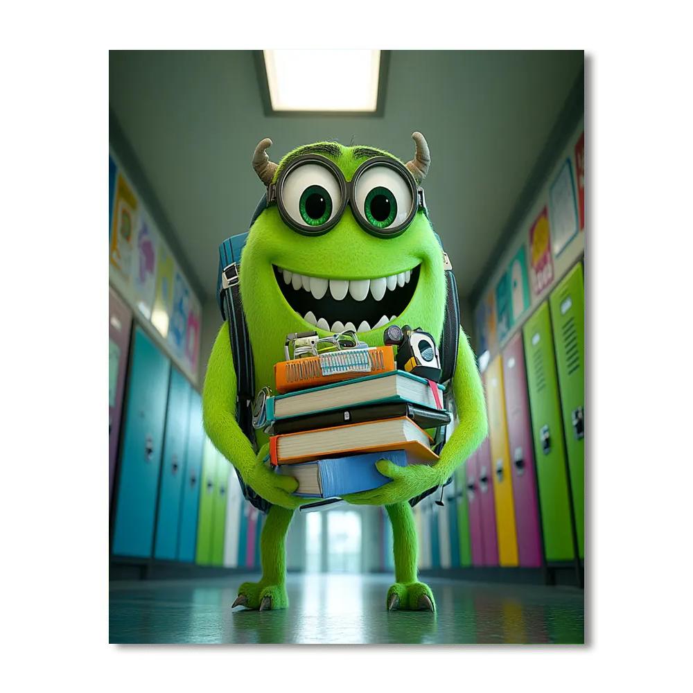 Mike Wazowski Goofy Grin Numbered painting kits