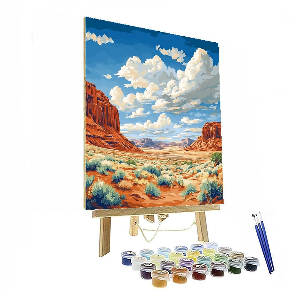 Georgia OKeeffe Inspired Desert Sky DIY paint by numbers