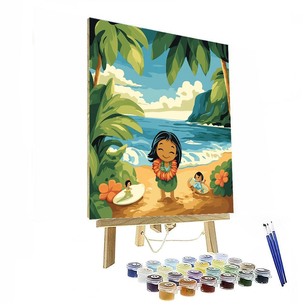 Lilo Hula Practice Numbered painting kits