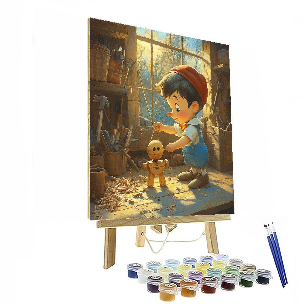 Pinocchio Puppet Curiosity Paint by numbers art