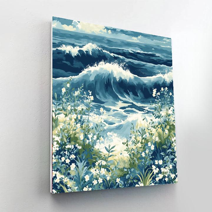 Hokusai Inspired Coastal Wave Garden Paint by numbers kits