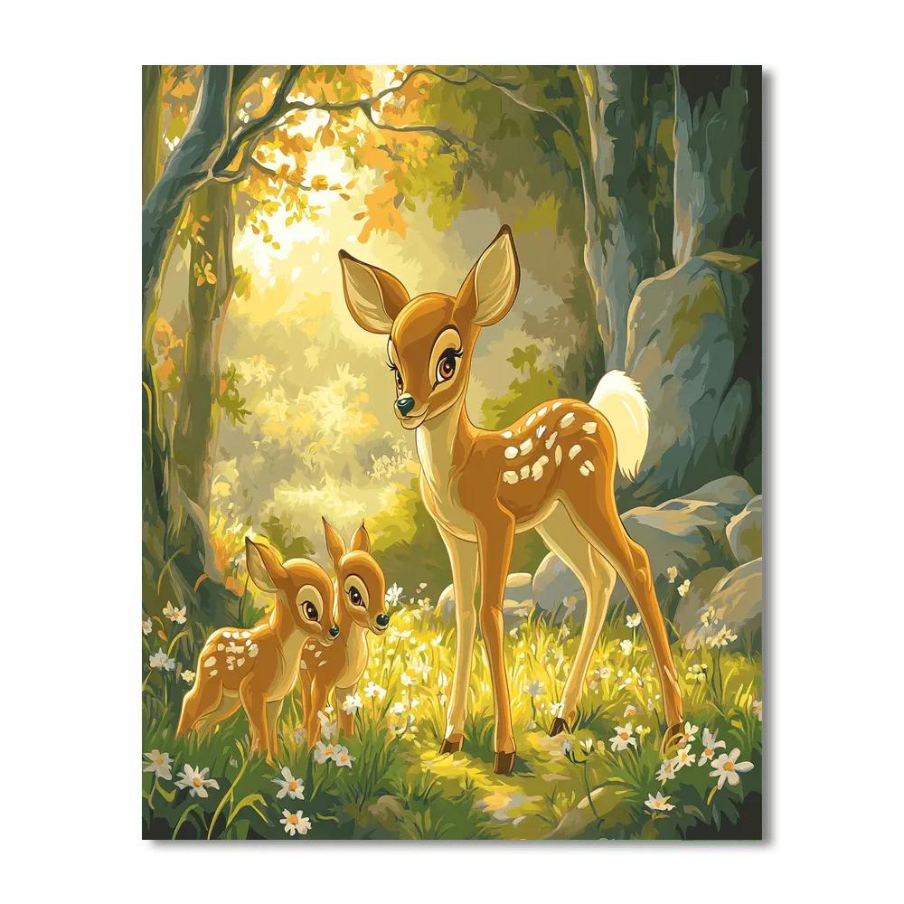 Bambi Forest Meadow painting number kit