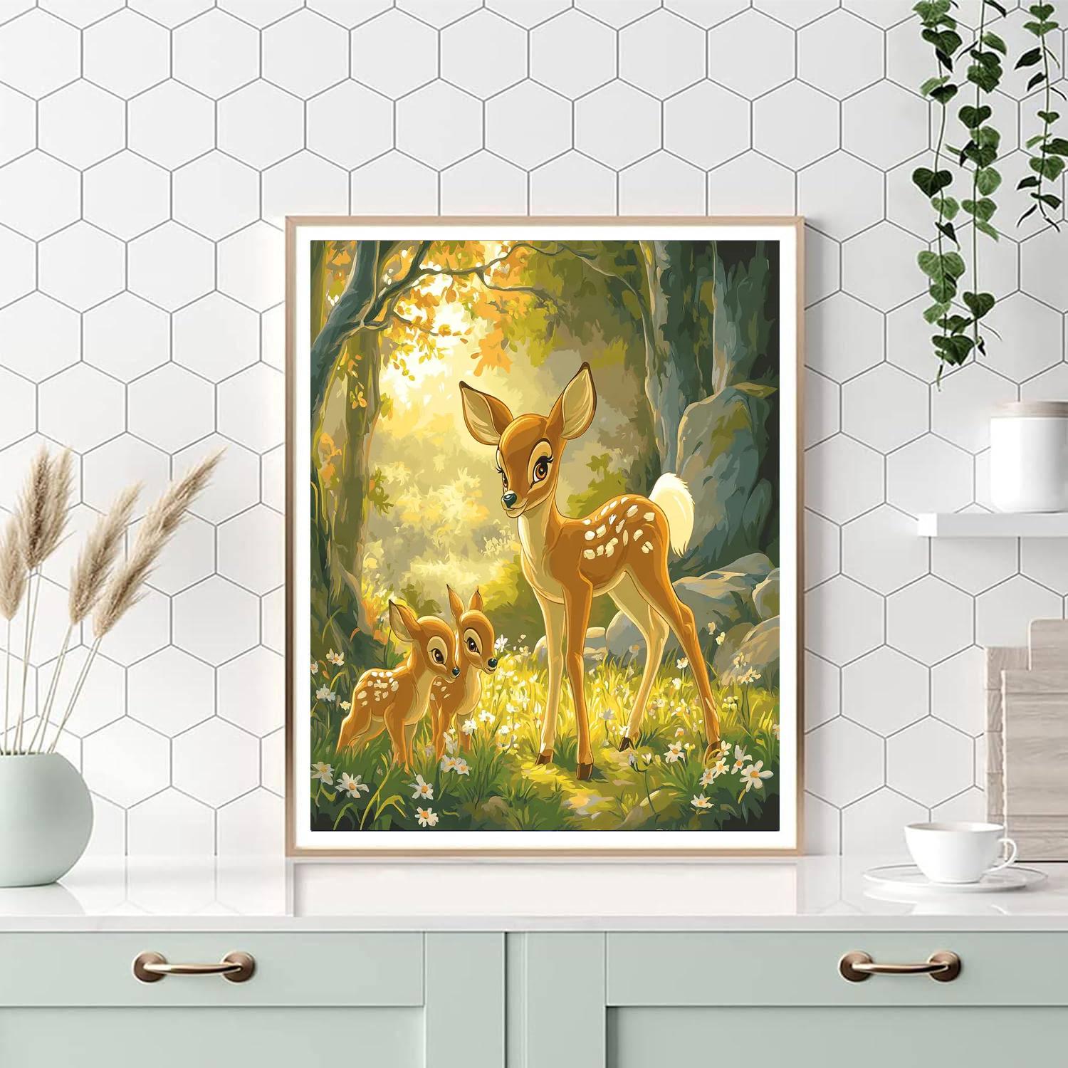 Bambi Forest Meadow painting number kit