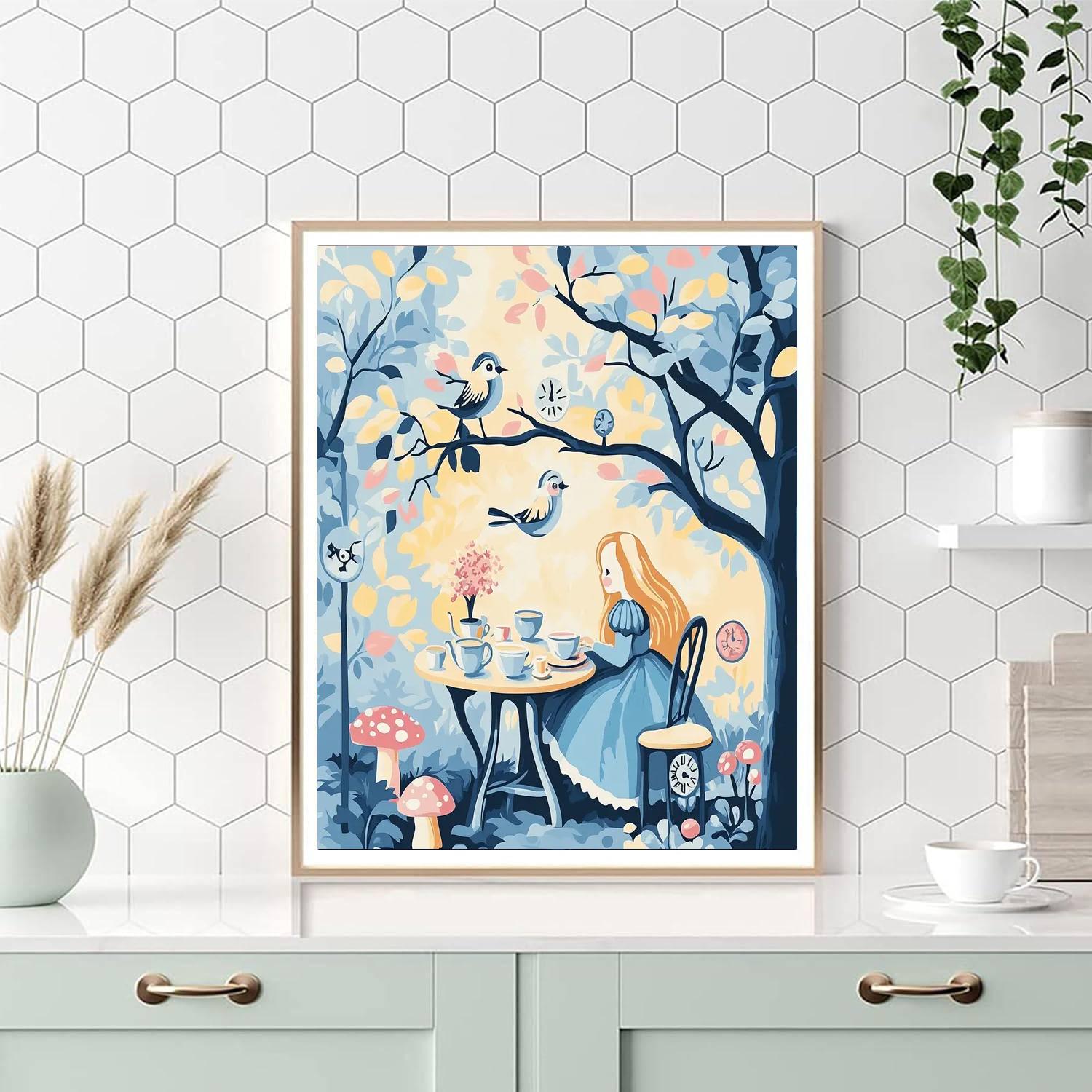 Alice Wonderland Tea Paint by numbers kits