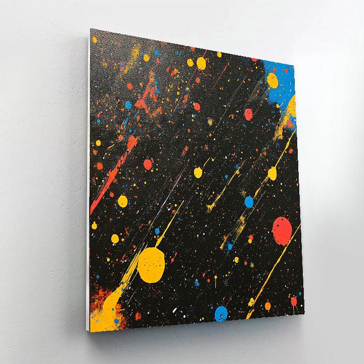Jackson Pollock Inspired Cosmic Drip DIY paint by numbers