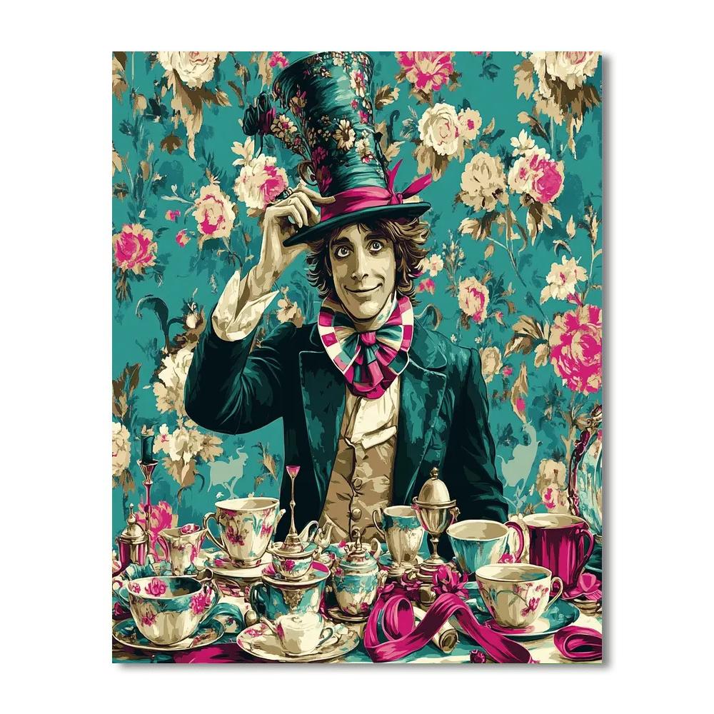 Mad Hatter Whimsical Hat paint by number