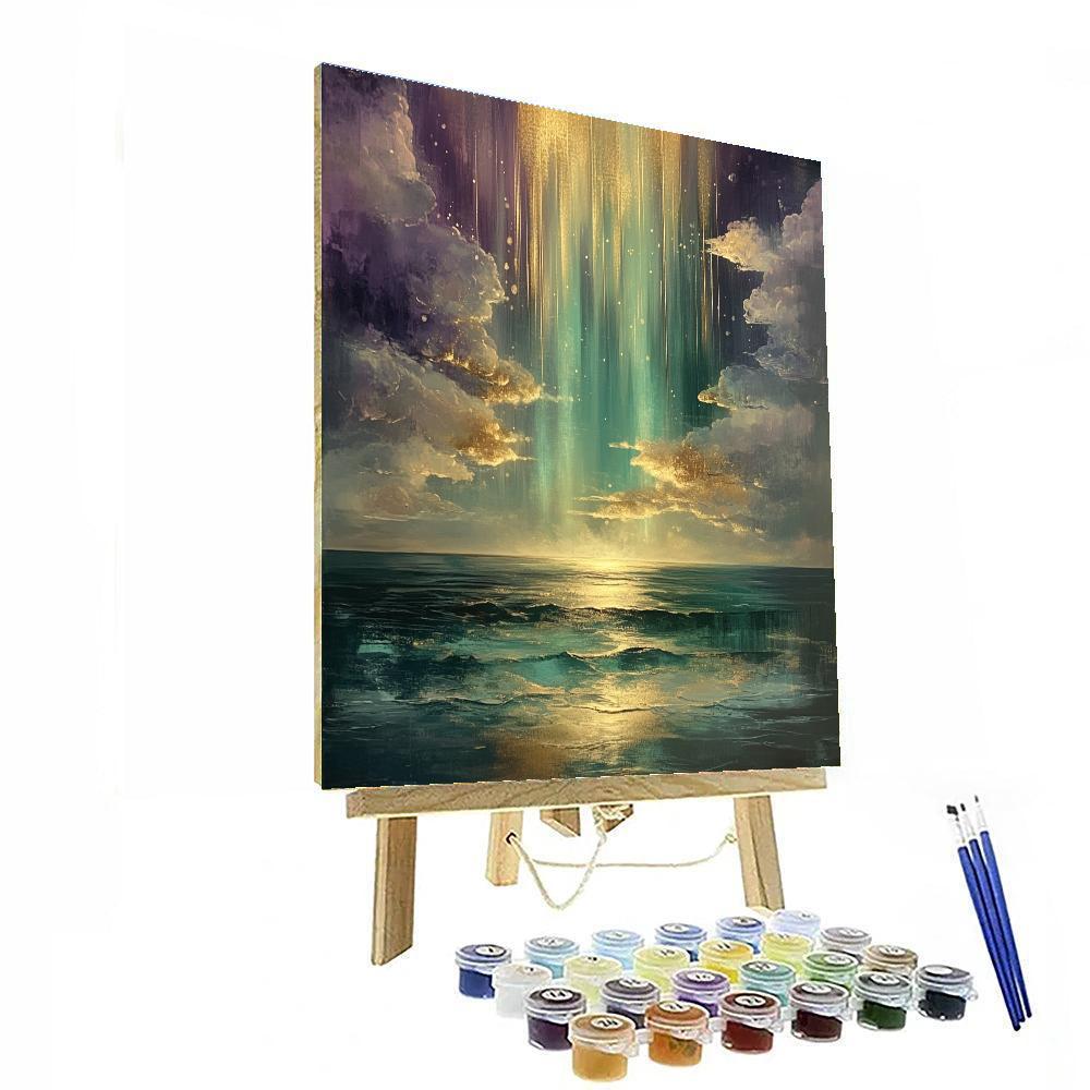 J.M.W. Turner Inspired Aurora Over Sea painting number kit