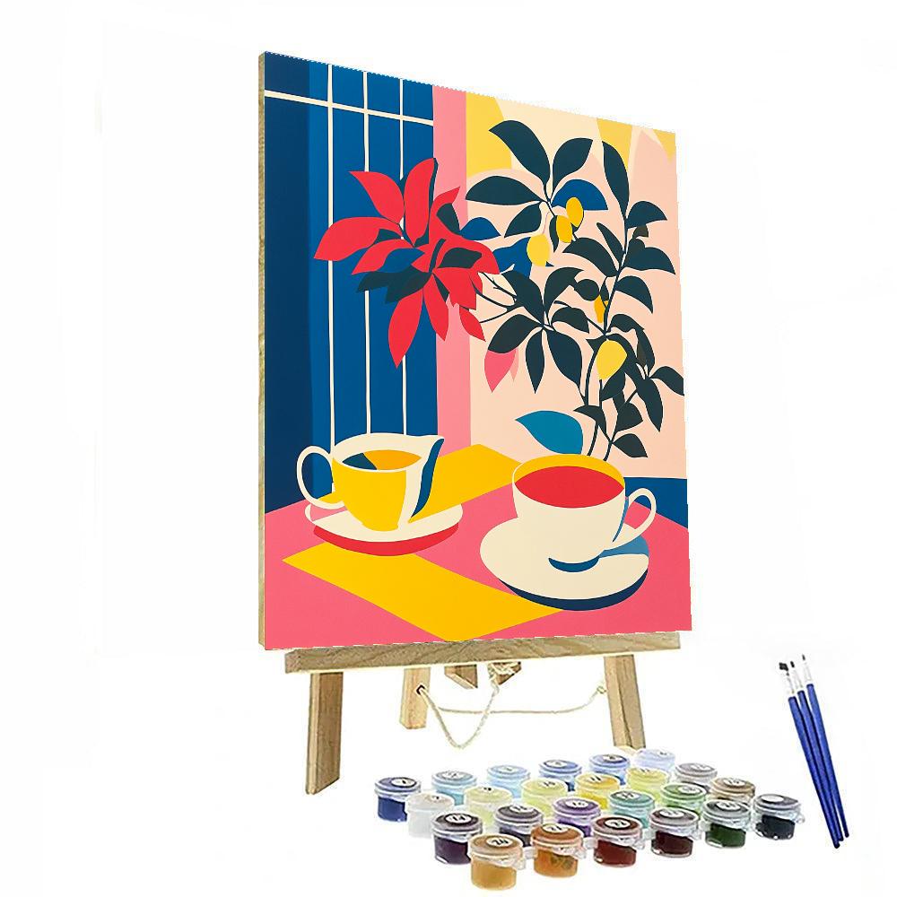 Henri Matisse Inspired Colorful Tea Party Paint by numbers kits