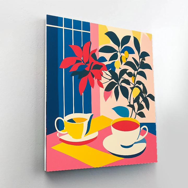 Henri Matisse Inspired Colorful Tea Party Paint by numbers kits
