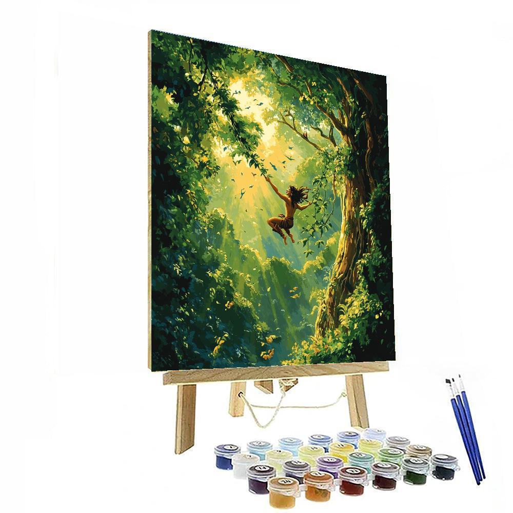 Tarzan Tree Leap Painting by numbers kit