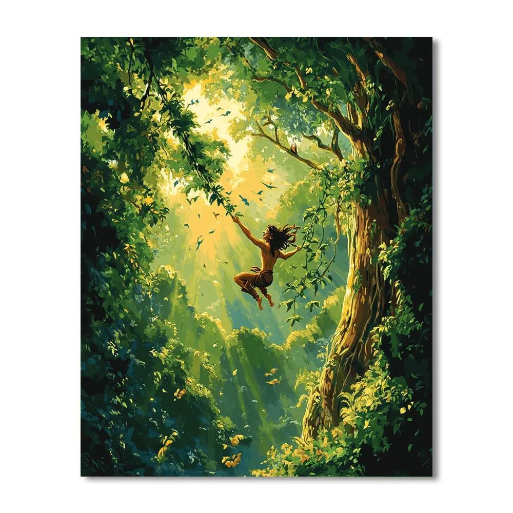 Tarzan Tree Leap Painting by numbers kit