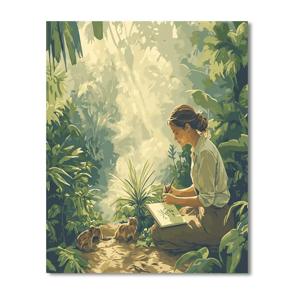 Jane Jungle Sketch paint by color