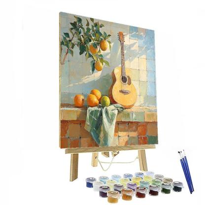 Cezanne Inspired Still Life With Guitar DIY paint by numbers